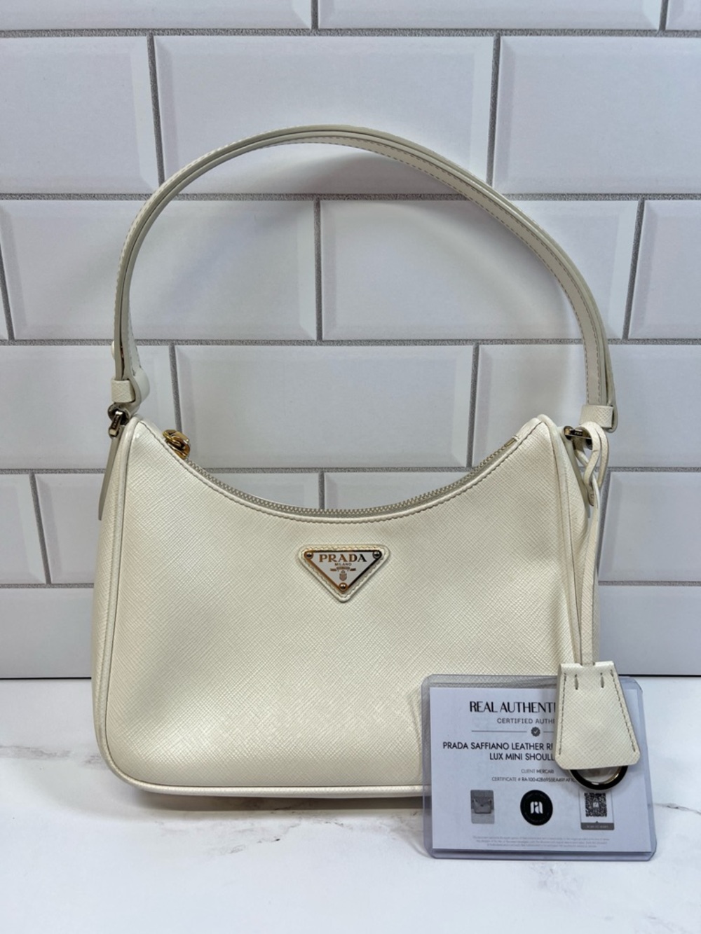 Prada Saffiano Leather Re-edition Reedition Lux Mini Shoulder Bag